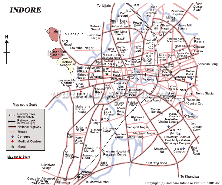 Indore City Map 